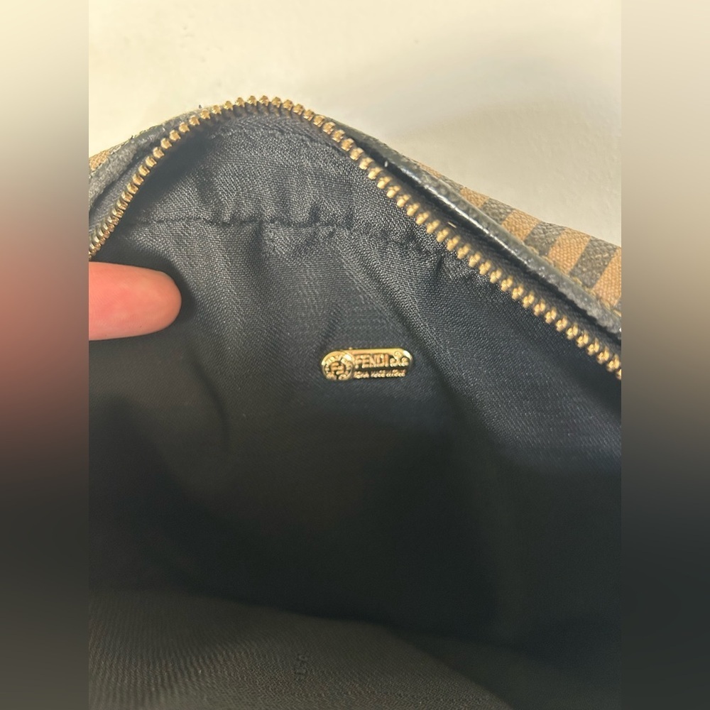 Vintage Fendi Crossbody Bag Striped canvas with leather crossbody strap - Picture 12 of 16